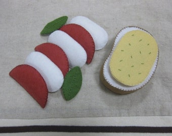 Felt tomato mozzarella salad