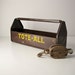 Metal Toolbox - Brown and Yellow - Garden Tote