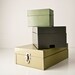 3 Vintage Index Card File Boxes - Instant Collection