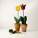 Vintage Wood Tulips - Garden Art