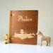 Vintage Wood Photo Album - Indian - Canoe, Lake - Fish