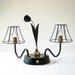 Reserved for Kim - Tulip Table Lamp - Unusual - Charming - Black and Brass