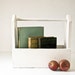 Shabby White Wood Tote - Carry All - Tool Carrier - Garden Carrier