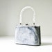 1950s Grey Marbled Plastic Handbag