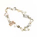 Vintage Metal Buckles Necklace - Gold , Bronze and Silver Links - Unusual
