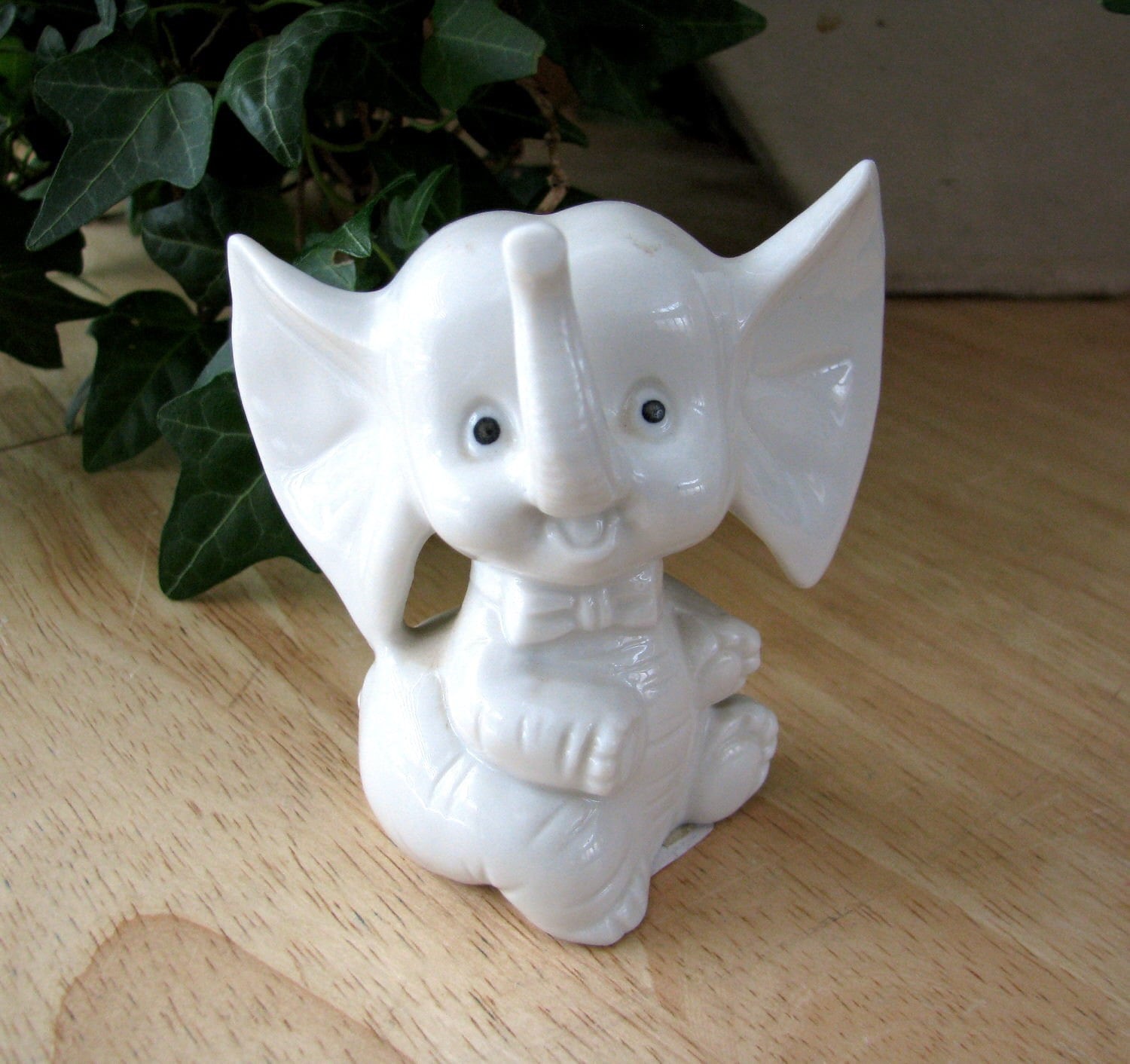 white porcelain elephant figurine