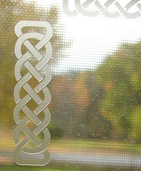 Celtic knot etched glass vinyl decals SET OF 6