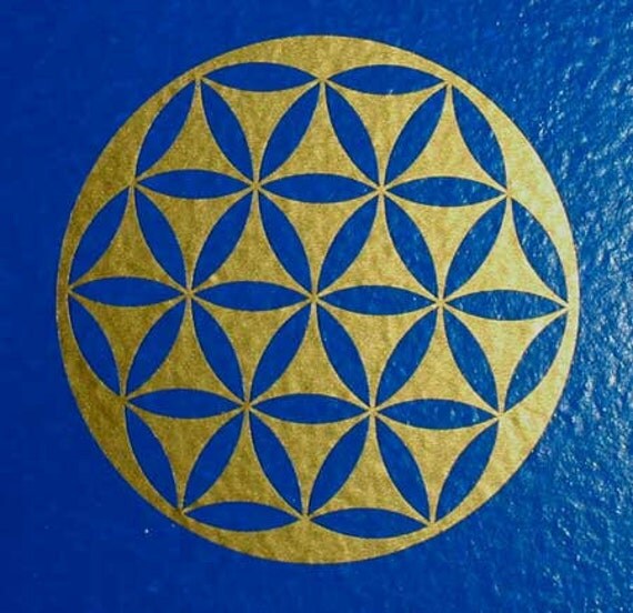 Seed of life sacred geometry gold vinyl decal