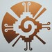 Hunab ku galactic butterfly copper decal