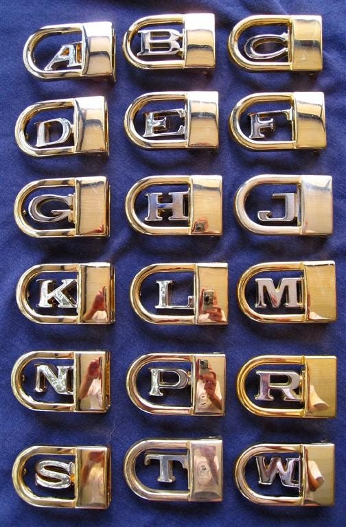 Letter Belt Buckle Two Tone Free Shipping