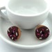 Chocolate Sprinkle Donut Earring Studs