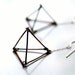 open pyramid dangle earrings