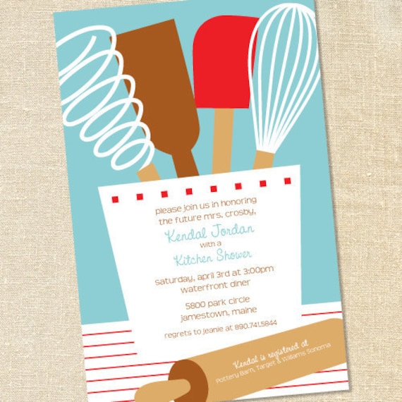 Kitchen Wedding Shower Invitations 8