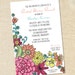 Sweet Wishes 25 Modern Floral Invitations for Baby Wedding Bridal Showers - Custom for Britta