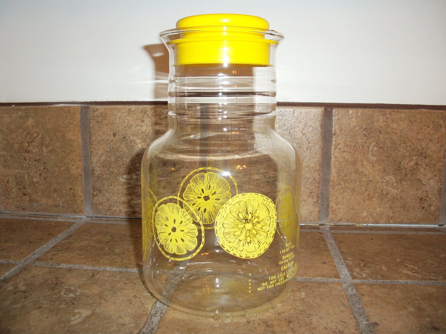 Vintage Glass Pyrex Lemonade Pitcher