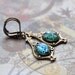 Art Nouveau style Green Glass Opal Earrings