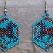 Black Pony Earring Hand Made Seed Beaded