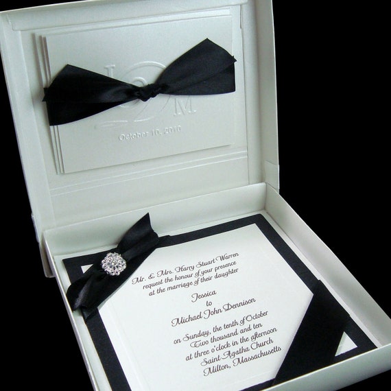 Black box wedding invitations