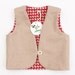 Reversible woolen vest red