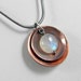Necklace Moonstone Copper Disc