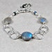 Reserved: for Charlotte - Labradorite Bracelet Fine Silver - Spring Fashion