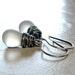 Dangle Earrings Matte Glass Sterling Silver - Revelation