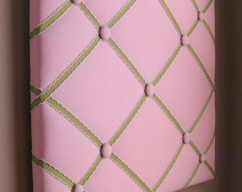 16"x20" Memory Board, Bow Board, Bow Holder, Vision Board, Photograph Holder, Ribbon Board, Business Card Holder, Pink & Green, Dream Board