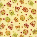 Cream Owls Fabric Timeless Treasure Apple - C 5707 Alice Kennedy 1/2 yard OOP
