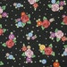 Mary Engelbreit Fabric Black Polka Dot and Fried Egg Flowers