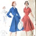 Vintage 1950s Tailored Coat Dress Pattern Bust 36 Butterick 7478
