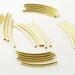 Tube Bead 25 Curved Tube Bead Shiny Gold Color 30mm (1015tub30d1) ... last remaining packages