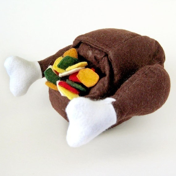 Felt Food Turkey with Stuffing Play Set