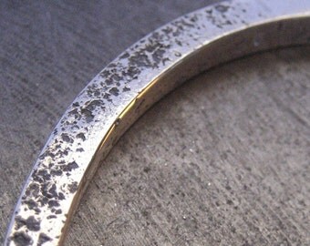SHE Bangle Chunky Sterling Silver Bracelet