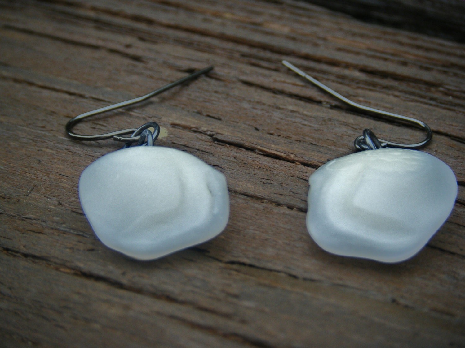 Lucky Stone Earrings AKA Fish ear bones/otoliths