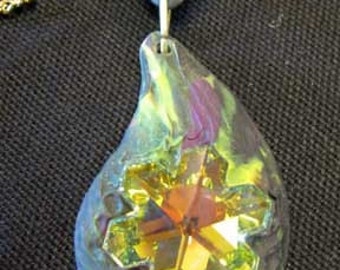 Swarovski crystal and polymer pendant