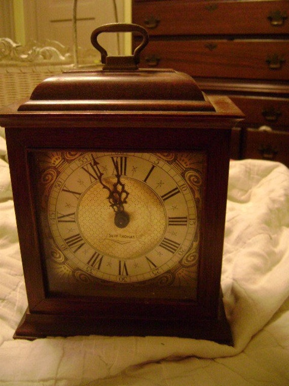 8 Day Key Wound Seth Thomas Clock with Chime Vintage