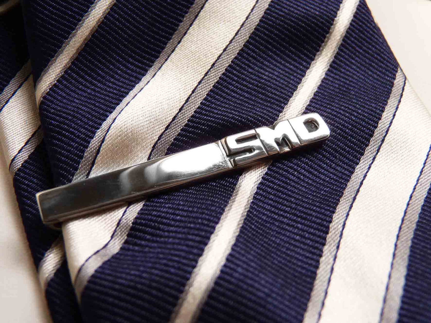 4 Personalized Men's tie bar clip for your Groomsmen