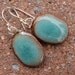 Special listing for Ellen sweetest peacock blue-green ovals on sterling ear wires