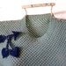 Blue Arrow through my Hearts Suede Leather Brooch