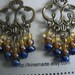 Rain Clouds at Dawn Chandelier Earrings in antiqued brass