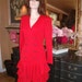 80s Red Flirty Dress Size 8