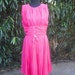 RESERVED 1950's Pink Chiffon Party Dress Full Circle Dress Pink Party Dress by R K Originals