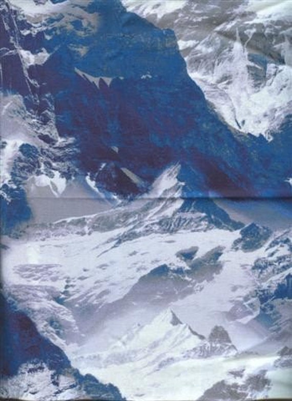 Items similar to Mountain Scene Fabric on Etsy