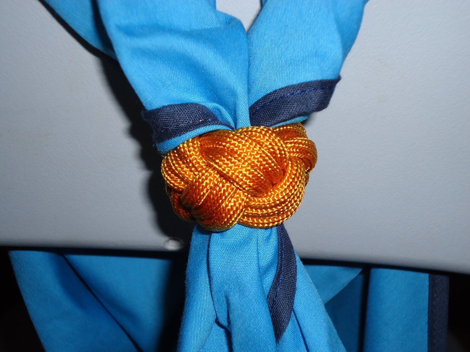 Gold Paracord Woggle Boy or Cub Scout Neckerchief Slide