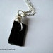 noir...Rustic Sterling Silver Black Tourmaline Modern Gothic Necklace. FREE SHIPPING