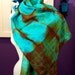 EARTHEN TURQUOISE - Hand Dyed Shibori Silk Scarf by Spinning Castle
