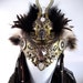 Tribal Deer Antler Headdress Ritual Crown Medieval Gothic Woodland Offbeat Wedding Pagan Golden Skull HERNE'S BRIDE by Spinning Castle