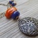 N182 Auburn Orange & Navy Game Day Necklace
