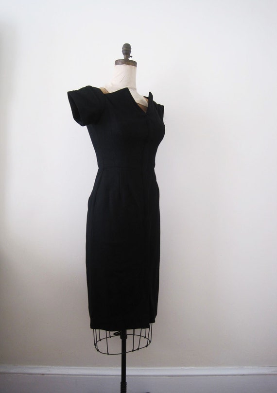 1950s FILM NOIR Dress by TheChurchofVintage on Etsy