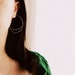 Modern Hoop Earrings - sterling silver open hoops, bicolor, big size Etsy